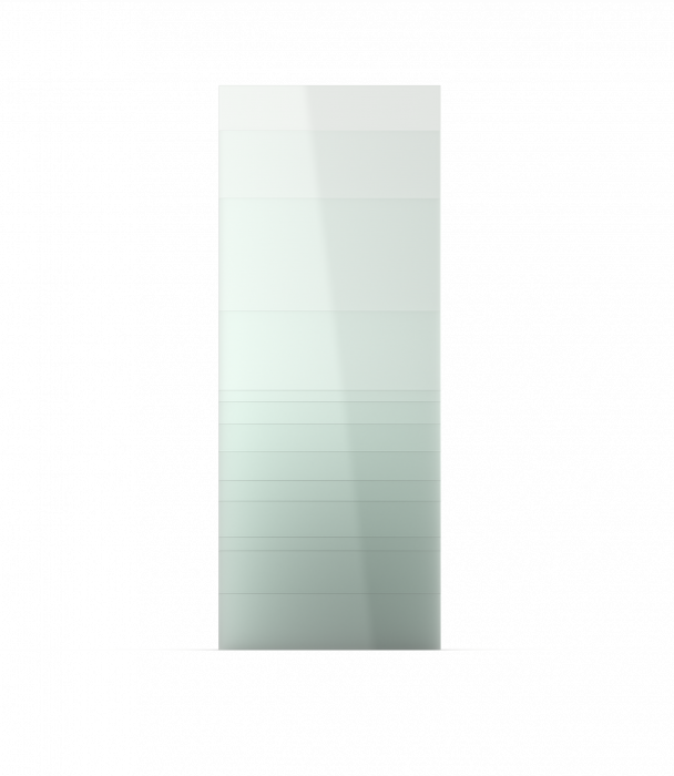 Einscheibensicherheitsglas (ESG) 6 mm, B 984 mm, satiniert